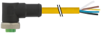Mini (7/8) 3 pole, Female 90° w/ Cable 