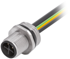 M12 Power male recept. S-cod. front 