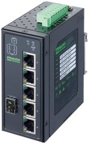 6 Port unmanaged Gigabit Switch 4 PoE 1 SFP Ports IP20 metal 48V 