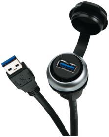 MSDD pass-through USB 3.0 form A, 3.0 m cable, design silver  4000-73000-0200000