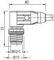 M12 male / M12 male 90° shielded Cube67 